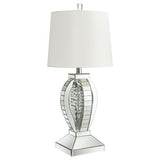 Klein Table Lamp with Drum Shade White and Mirror