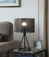 Chapin Metal Mesh Shade Table Lamp Matte Black