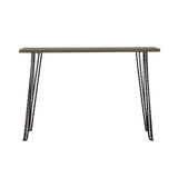 Neville Rectangular Console Table Concrete and Black