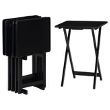 Donna 5-piece Tray Table Set Black