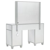 Allora 9-drawer Mirrored Storage Vanity Set with Hollywood Lighting Metallic