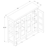 Sable 4-door Display Accent Cabinet White