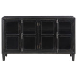 Sylvia 4-door Accent Cabinet Black