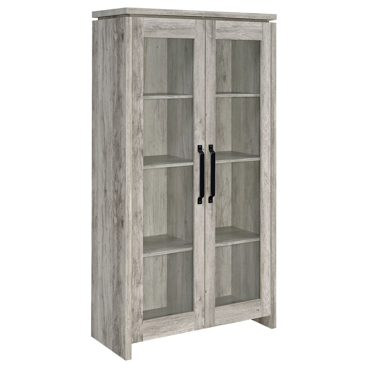 Alejo 2-door Tall Cabinet Grey Driftwood