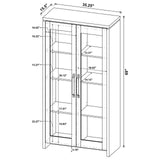 Alejo 2-door Tall Cabinet Grey Driftwood