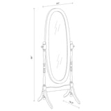 Foyet Oval Cheval Mirror White