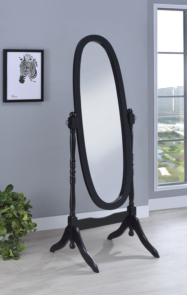 Foyet Oval Cheval Mirror Black