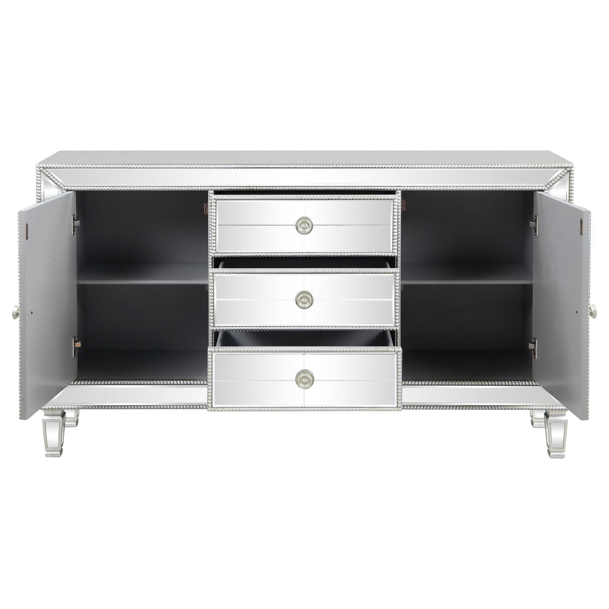 Leticia 3-drawer Accent Cabinet Silver