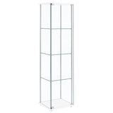 Bellatrix Rectangular 4-shelf Curio Cabinet White and Clear