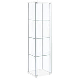 Bellatrix Rectangular 4-shelf Curio Cabinet White and Clear