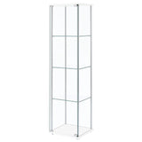 Bellatrix Rectangular 4-shelf Curio Cabinet White and Clear