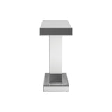 Crocus Rectangular Console Table Silver