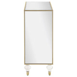 Lupin 2-door Accent Cabinet Mirror and Champagne