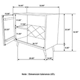 Alyssum Checkered Pattern 2-door Accent Cabinet Natural