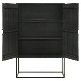 Jenna 2-door Accent Cabinet Black