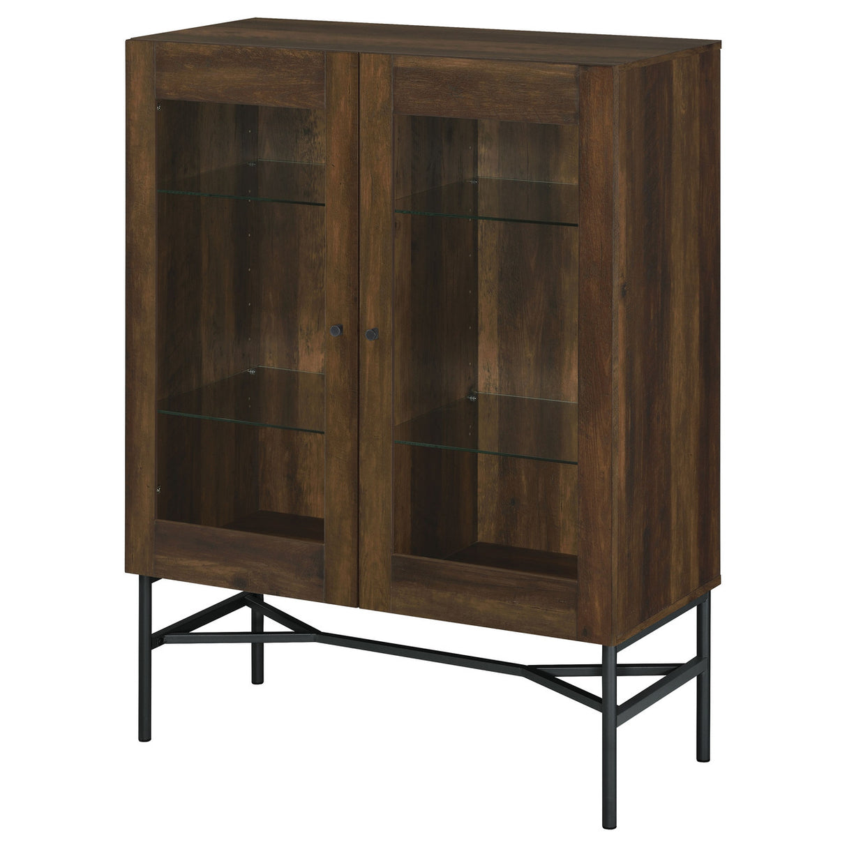 Bonilla 2-door Accent Cabinet with Glass Shelves