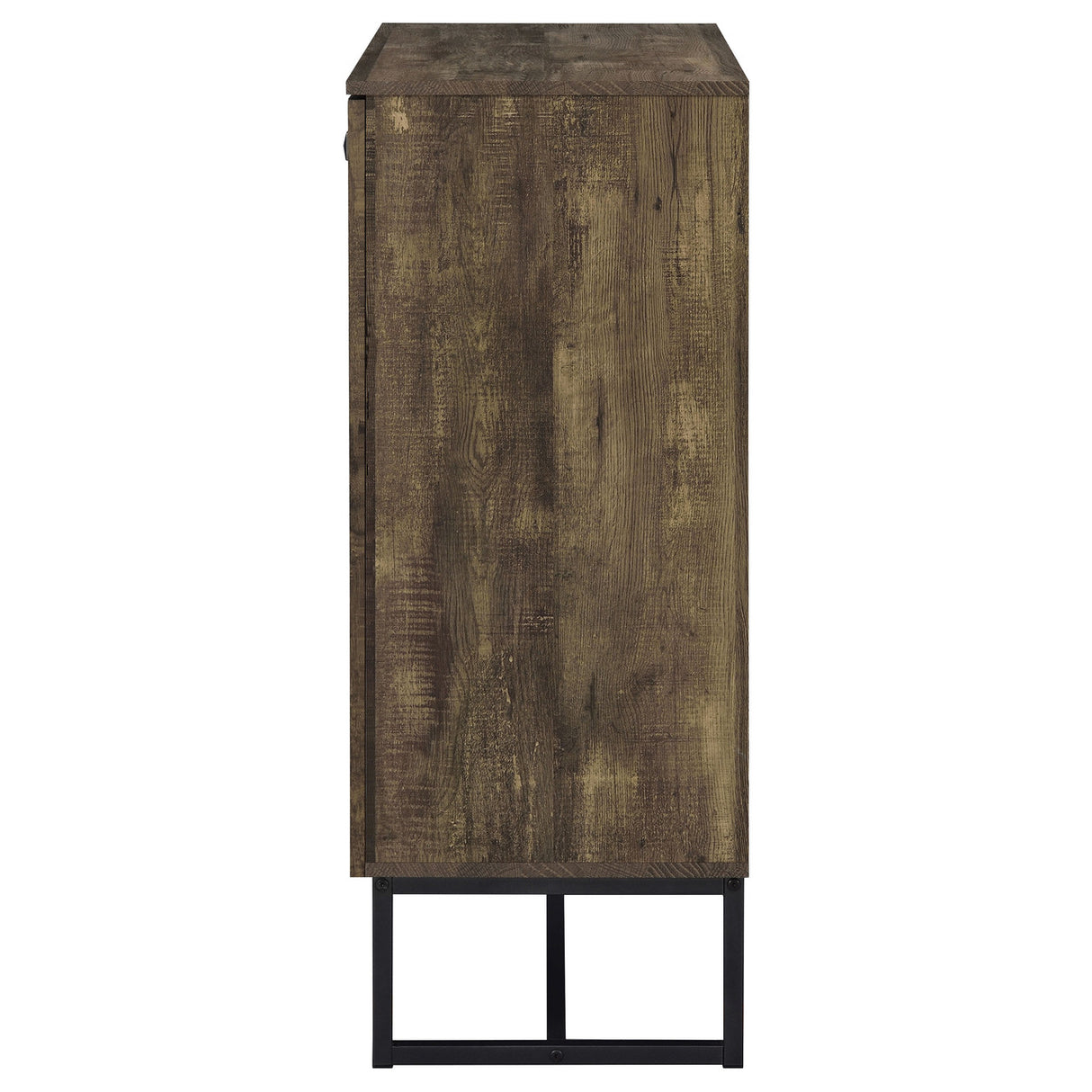 Carolyn 2-door Accent Cabinet Rustic Oak and Gunmetal (Brown)