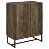 Carolyn 2-door Accent Cabinet Rustic Oak and Gunmetal (Brown)