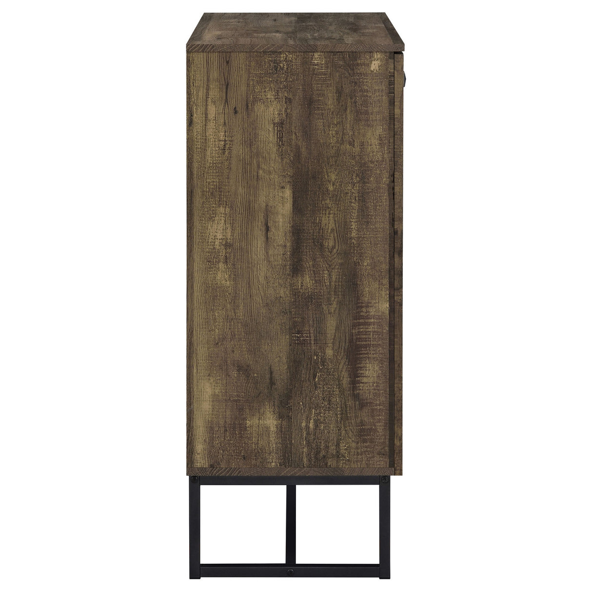 Carolyn 2-door Accent Cabinet Rustic Oak and Gunmetal (Brown)