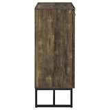 Carolyn 2-door Accent Cabinet Rustic Oak and Gunmetal (Brown)