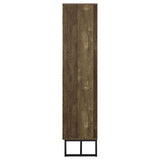 Carolyn 2-door Accent Cabinet Rustic Oak and Gunmetal