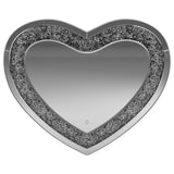 Aiko Heart Shape Wall Mirror Silver