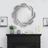 Mikayla Wall Mirror with Braided Frame Dark Crystal