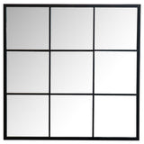 Quetzal Square Window Pane Wall Mirror Black