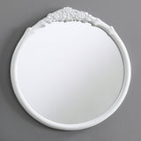 Sylvie French Provincial Round Wall Floor Mirror White