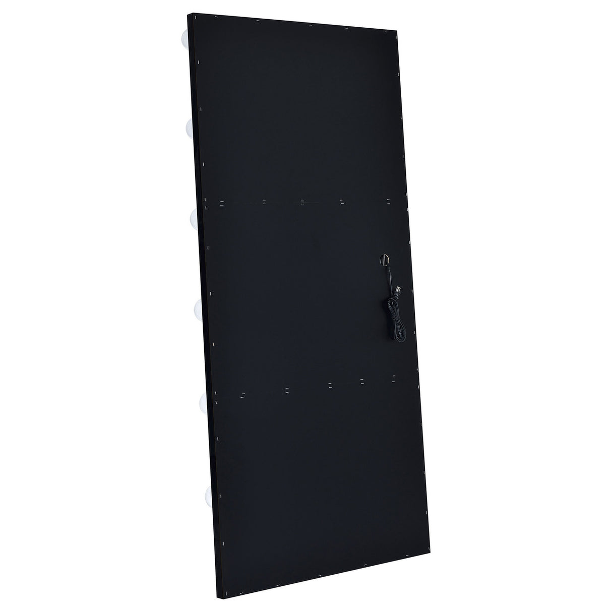 Zayan Full Length Floor Mirror With Lighting Black High Gloss