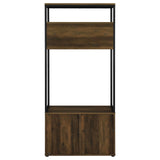 Quincy 2-door Engineered Wood Hall Tree Dark Pine and Black