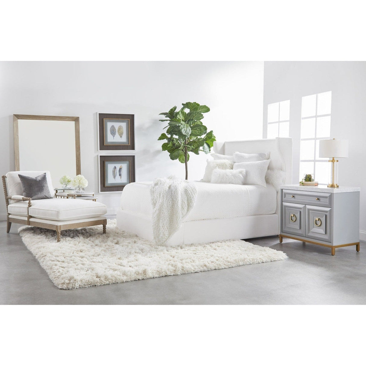 Essentials For Living Stitch & Hand - Dining & Bedroom Balboa Cal King Bed 7128-2.LPPRL/NG