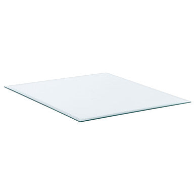 24" 6mm Square Glass Top Clear