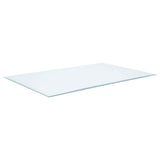 72x42" 8mm Rectangular Glass Table Top Clear