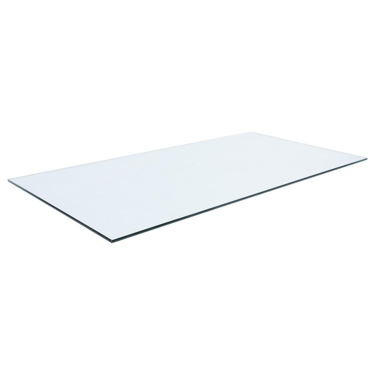 54x28" 10mm Rectangular Glass Top Clear