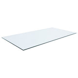 54x28" 10mm Rectangular Glass Top Clear