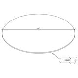 48" 10mm Round Glass Table Top Clear