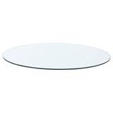 52" 12mm Round Glass Table Top Clear