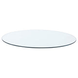 52" 12mm Round Glass Table Top Clear