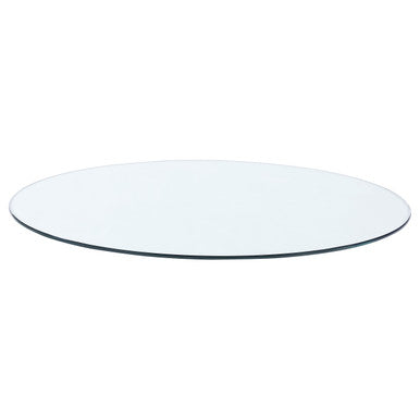 52" 12mm Round Glass Table Top Clear