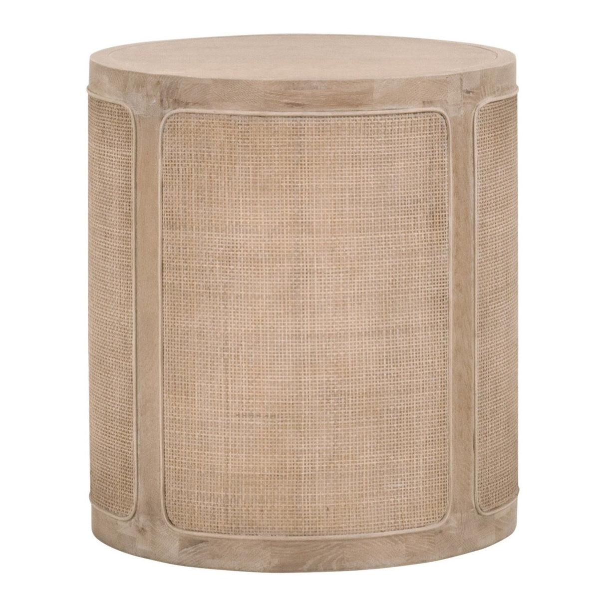 Essentials For Living Bella Antique Cane End Table 8092.SGRY-OAK/CN