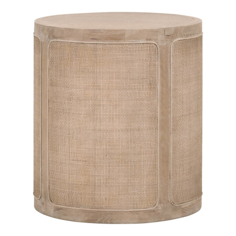 Essentials For Living Bella Antique Cane End Table 8092.SGRY-OAK/CN