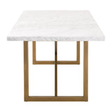 Essentials For Living Traditions Carrera Dining Table 6098.BGLD/WHT