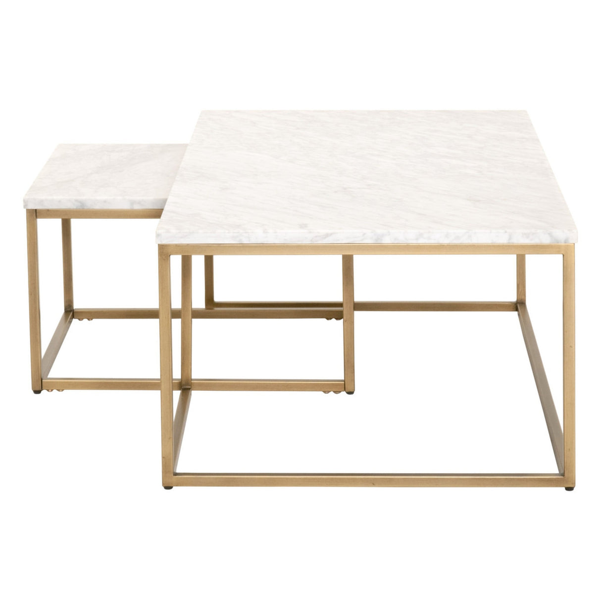 Essentials For Living Traditions Carrera Nesting Coffee Table 6100.BGLD/WHT