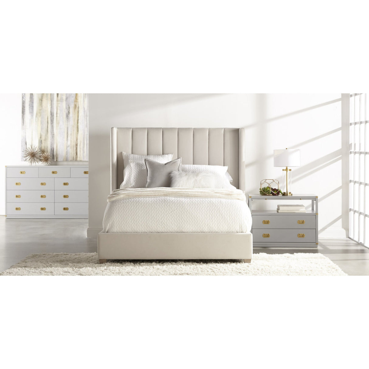 Essentials For Living Stitch & Hand - Dining & Bedroom Chandler Cal King Bed 7127-2.CRM/NG