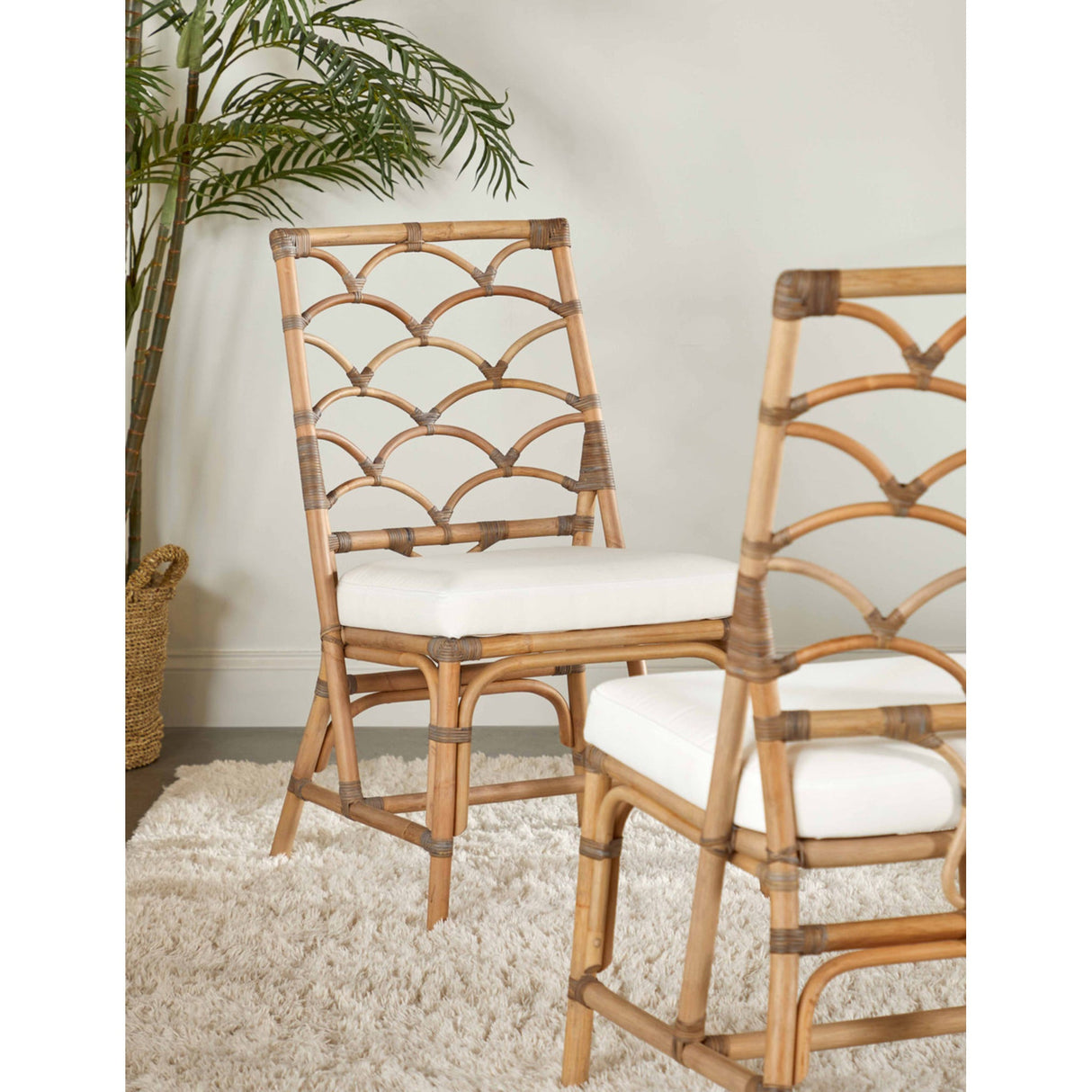 Essentials For Living Sel De Mer Crescent Dining Chair, Set of 2 3635.MG-MG/BLCH