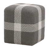 Essentials For Living Woven Cross Accent Cube 6880.DOV/WHT