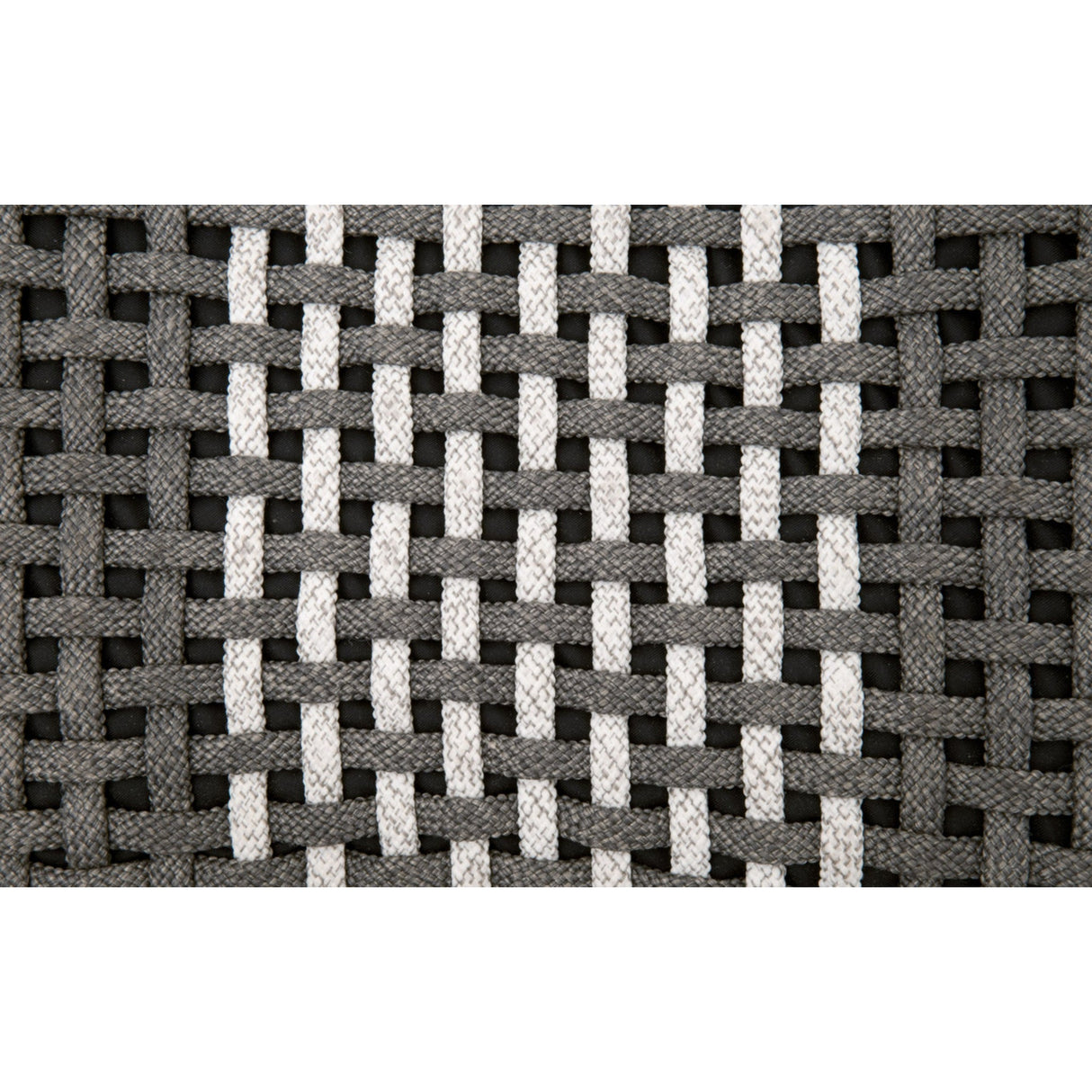 Essentials For Living Woven Cross Accent Cube 6880.DOV/WHT