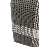 Essentials For Living Woven Cross Accent Cube 6880.DOV/WHT