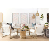 Essentials For Living Woven Cross Accent Cube 6880.DOV/WHT